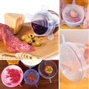 Kit 6 Tampas Silicone Ajustáveis